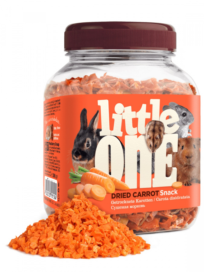 LITTLE ONE Сушеная морковь, для грызунов (200 г) - фото