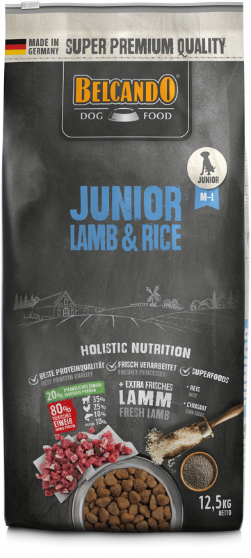 BELCANDO JUNIOR LAMB & RICE (12,5 кг) с ягненком и рисом для щенков - фото
