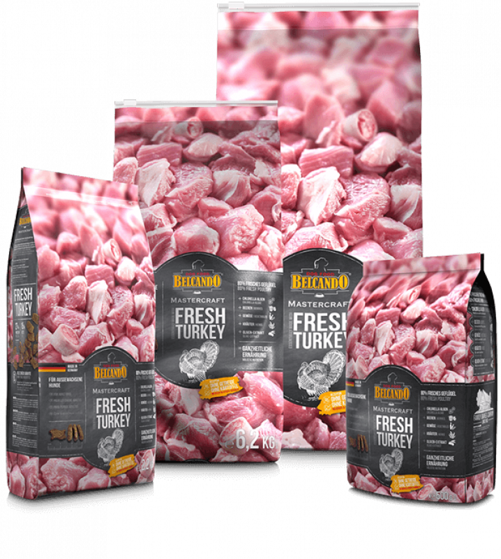 BELCANDO MASTERCRAFT Fresh Turkey (0,5 кг на развес) с индейкой беззерновой для взр. собак - фото2