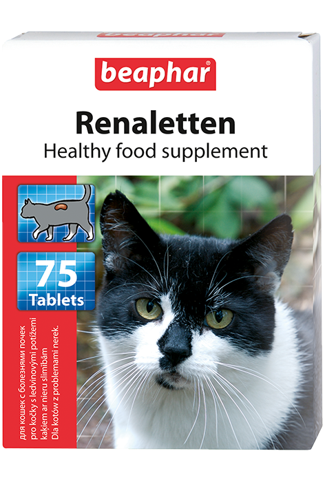 BEAPHAR Renaletten (75 табл) РЕНАЛЕТТЕН для кошек с проблемами почек - фото