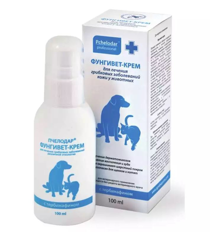 ФУНГИВЕТ-КРЕМ для лечения грибковых заболеваний кожи (100 мл) Пчелодар (Тербинафина гидрохлорид + экстракт прополиса)