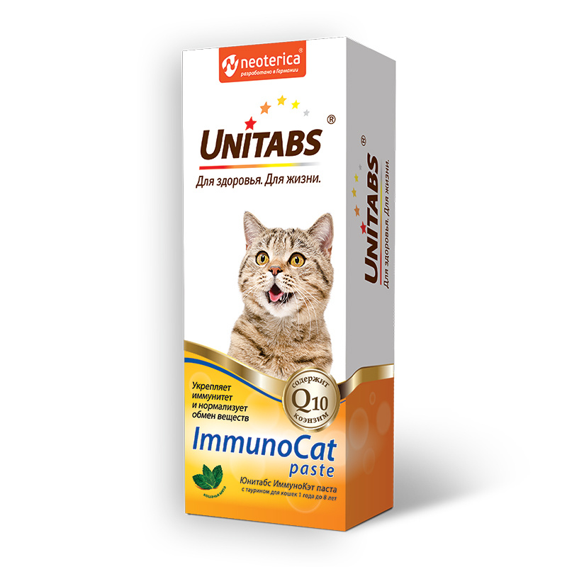 ЮНИТАБС (UNITABS) ImmunoCat paste Паста с таурином для кошек (120 мл) Экопром-Neoterica - фото