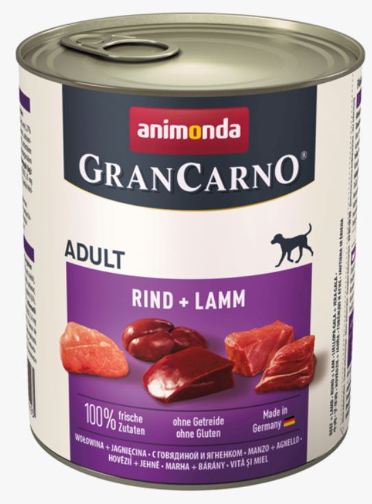 ANIMONDA GRAN CARNO ADULT (800 г) Говядина и ягненок, для взрослых собак - фото