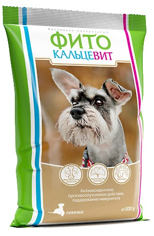 ФИТОКАЛЬЦЕВИТ (Fitocalcevit) Витаминно-минеральный комплекс для пожилых собак (500 г) - фото2