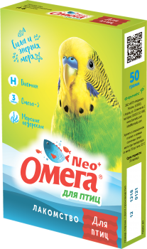 ОМЕГА NEO+ Лакомство с биотином для птиц (50 г) Фармакс - фото