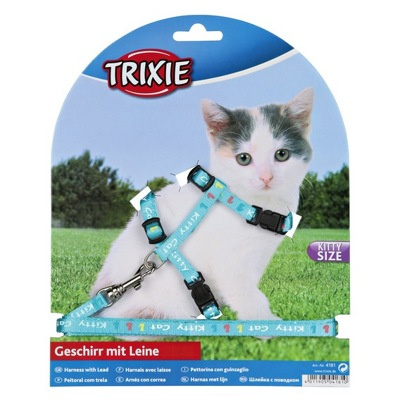 TRIXIE Kitten Harness with Lead, Nylon Комплект (шлейка+поводок) для кошек - фото3