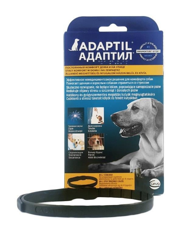 АДАПТИЛ Ошейник M-L с феромонами для собак (70 см) Ceva SALE срок годности 31.05.2024 - фото