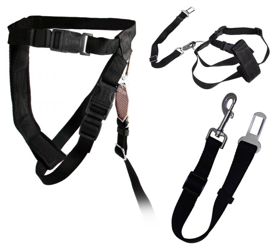 TRIXIE Safety Belt  for Dogs Ремни безопасности для собак, шлейка + ремень (размер S) - фото