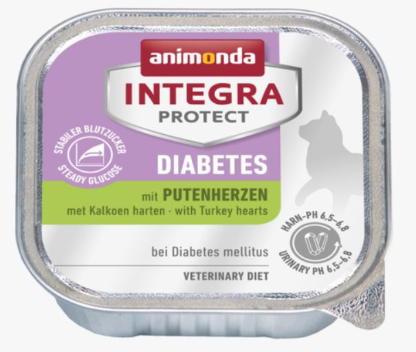 ANIMONDA INTEGRA Protect Cat Diabetes (100 г) для кошек с диабетом, с сердцем индейки - фото