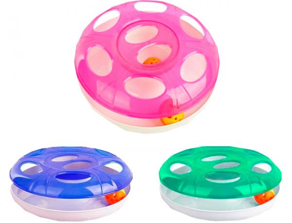 GEORPLAST Ufo Игрушка для кошек интерактивная с 2 шариками (25 х 8 см) - фото2