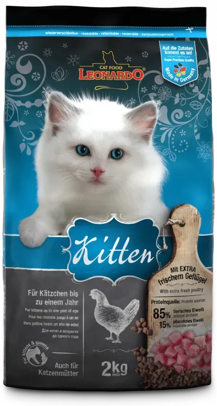 LEONARDO KITTEN (2 кг) с курицей полнорационный для котят - фото