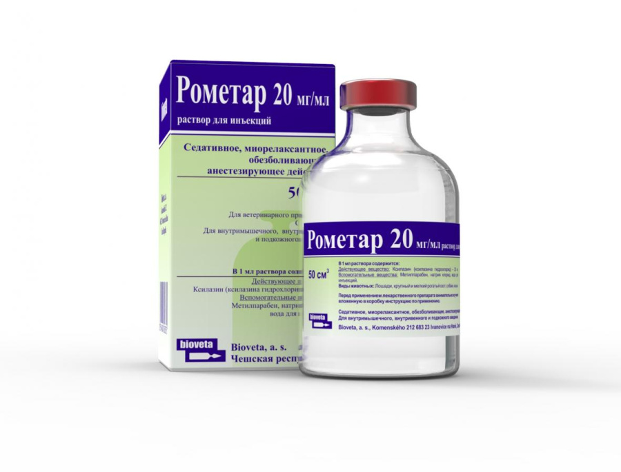 РОМЕТАР Раствор для инъекций 20 мг/мл (50 мл) Bioveta (Ксилазин) - фото