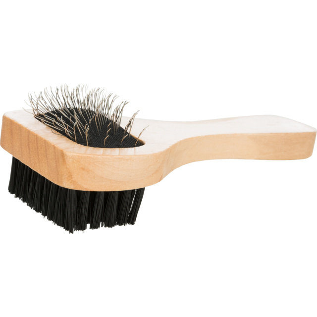TRIXIE Soft Brush, double sided Пуходёрка двусторонняя, деревянная - фото2