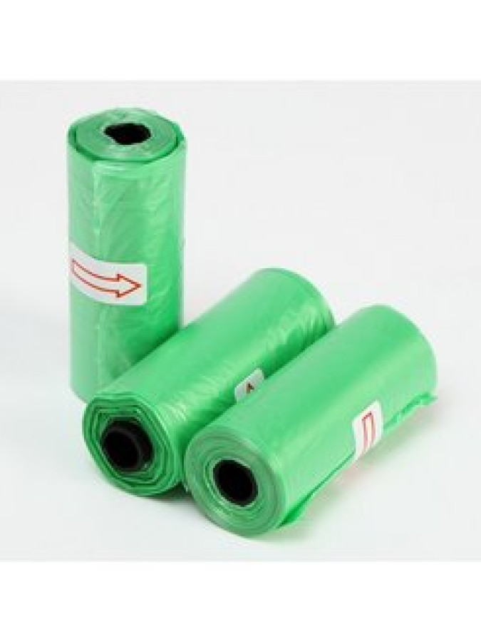 ПИЖОН Сменные пакеты для контейнера (3 рулона по 15 шт, зеленые) - фото2
