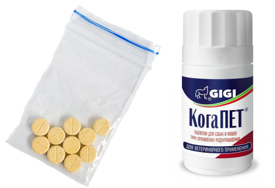 КОГАПЕТ (COGAPET) таблетки (расфасовка 10 шт в zip-пакет) GiGi (Витамин К1 фитаменадион + витамин С) - фото
