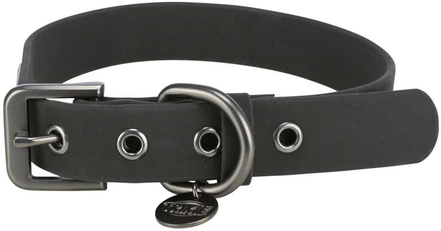 TRIXIE CityStyle Collar Ошейник ПВХ, размер M–L (40–47 см/ 25 мм, черный) - фото