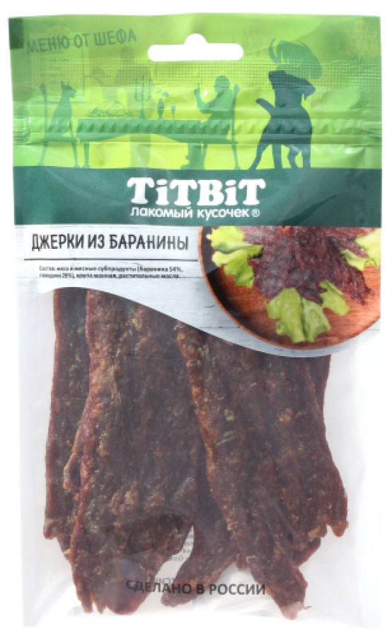 TiTBiT Джерки мясные из баранины (70 г) Меню от Шефа - фото