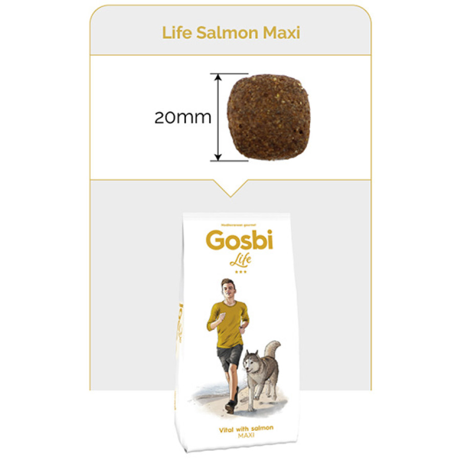 GOSBI LIFE VITAL WITH SALMON MAXI (12 кг) с лососем, для взрослых собак крупных пород - фото2