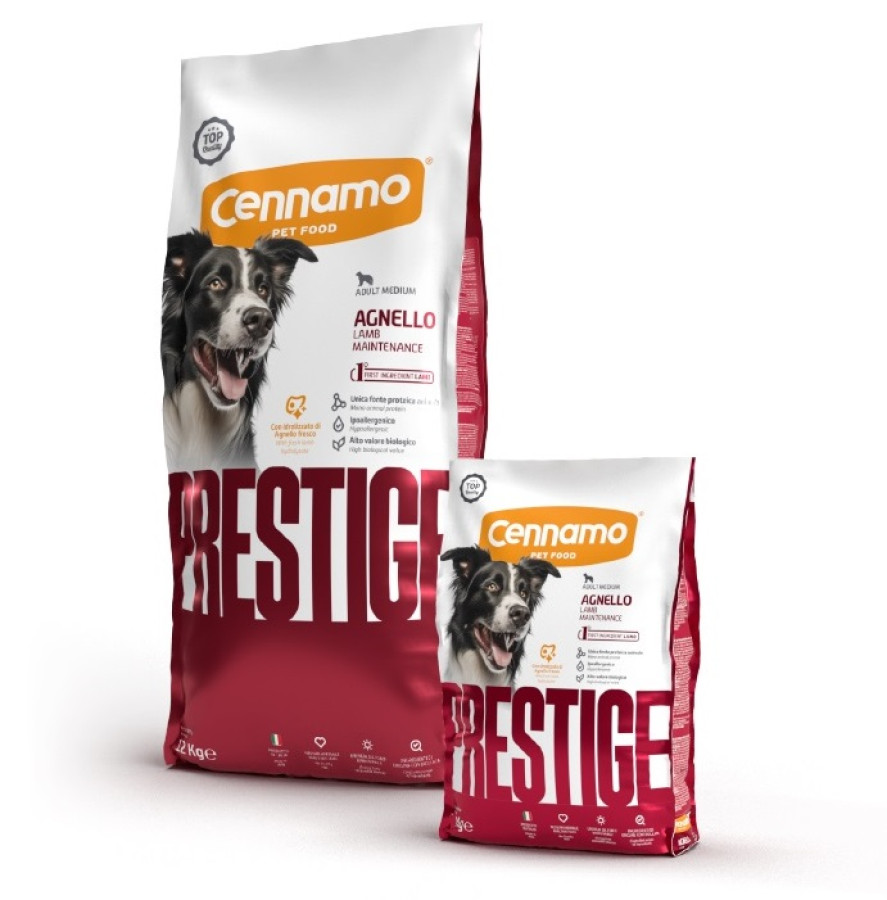 CENNAMO PRESTIGE DOG Adult Maintenance MEDIUM AGNELLO (12 кг) для взр. собак средних пород, с ягненком - фото