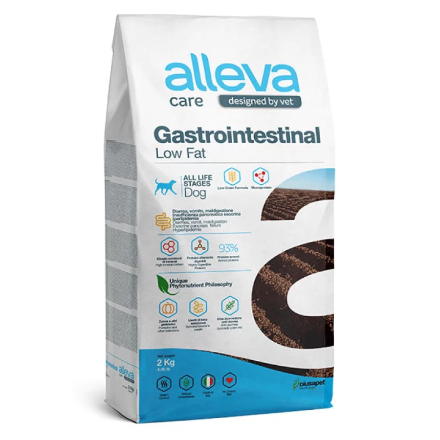 Alleva Care Dog Gastrointestinal Low Fat (2 кг) гастроинтестинал с пониженным содержанием жира, для собак - фото