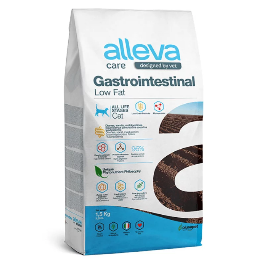 Alleva Care Cat Gastrointestinal Low Fat (1,5 кг) гастроинтестинал с пониженным содержанием жира, для кошек - фото