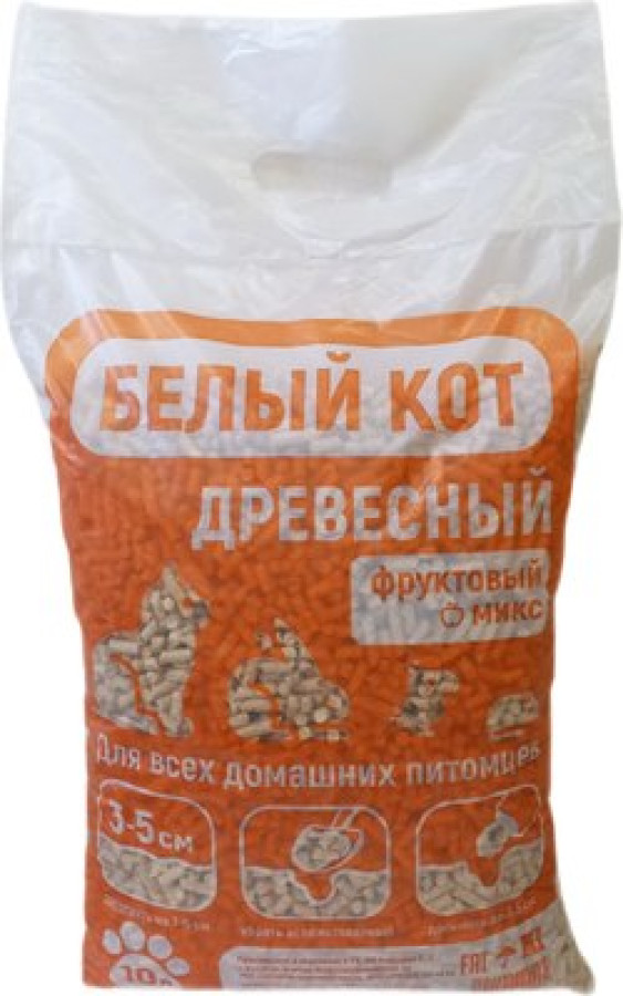 БЕЛЫЙ КОТ Наполнитель древесный 