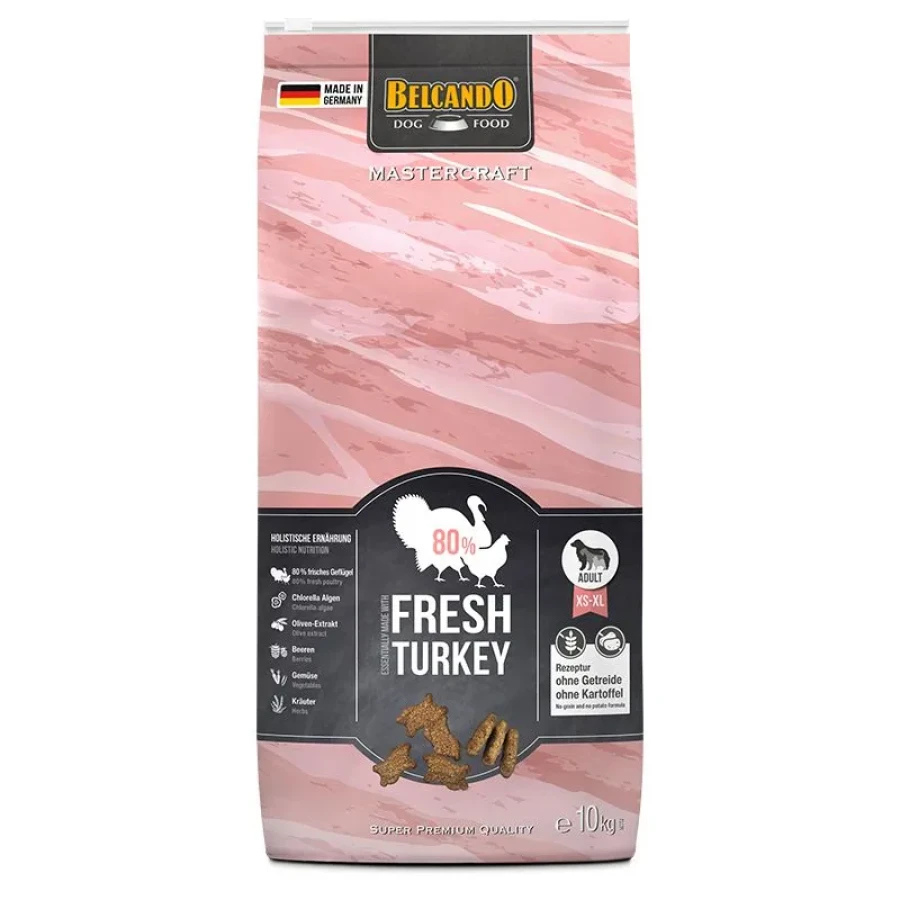 BELCANDO MASTERCRAFT Fresh Turkey (10 кг) с индейкой беззерновой для взр. собак - фото