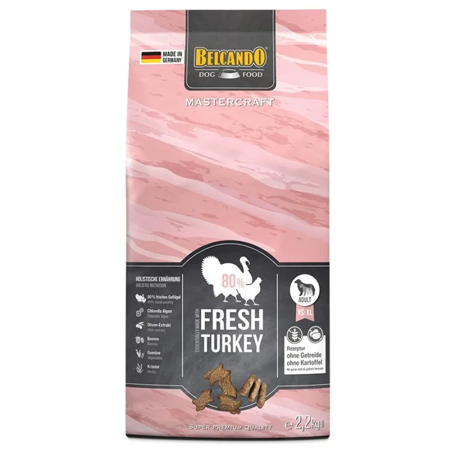 BELCANDO MASTERCRAFT Fresh Turkey (2,2 кг) с индейкой беззерновой для взр. собак - фото2