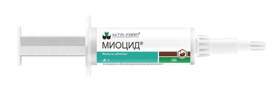 МИОЦИД cуспензия для введения в сосковый канал (шприц 4 г) Nita (2,6 г висмут субнитрат) - фото