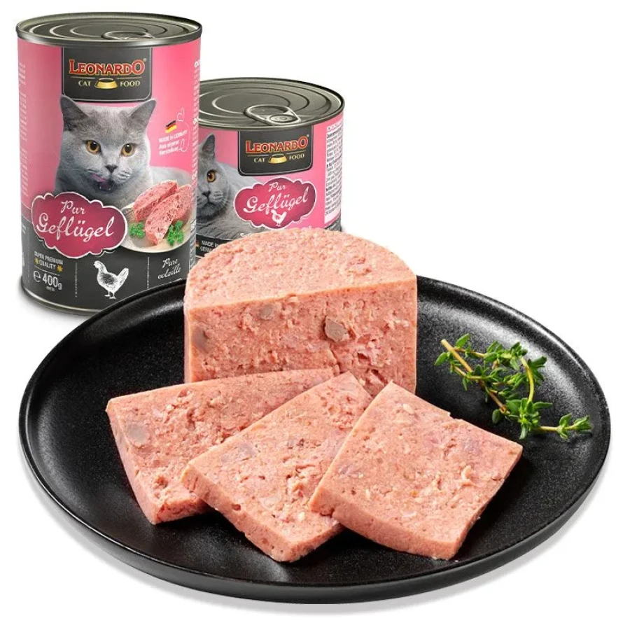 LEONARDO PURE POULTRY (400 г) с домашней птицей, для взрослых кошек - фото2