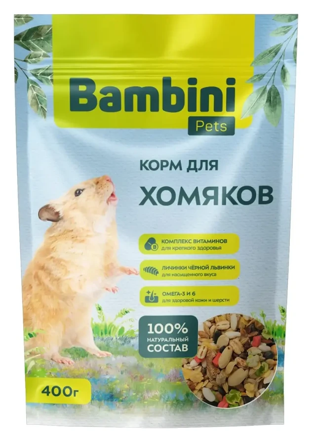 BAMBINI Pets Корм для хомяков (400 г) - фото