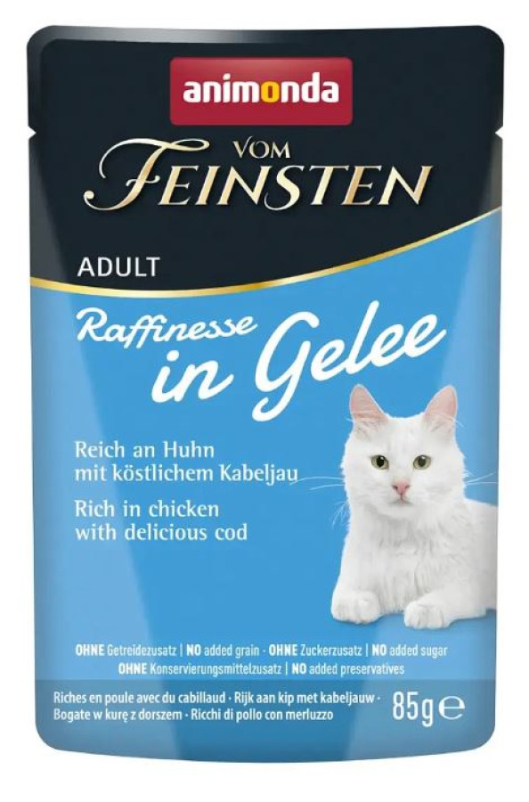ANIMONDA VF Raffinesse in gelee (85 г) в изысканном желе, из курицы и трески - фото