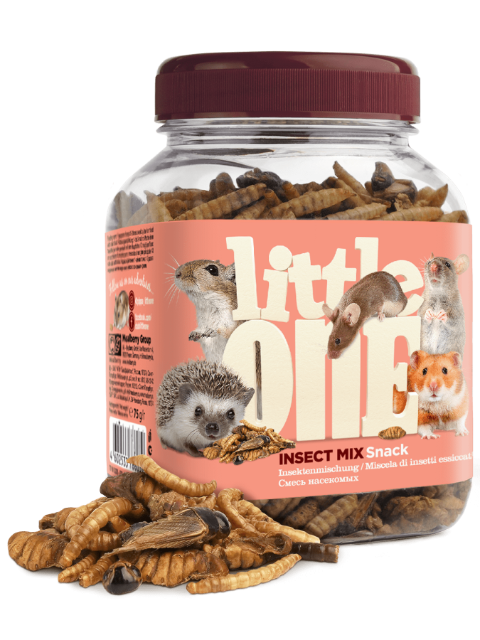 LITTLE ONE Смесь насекомых, лакомство для всеядных грызунов (75 г) - фото