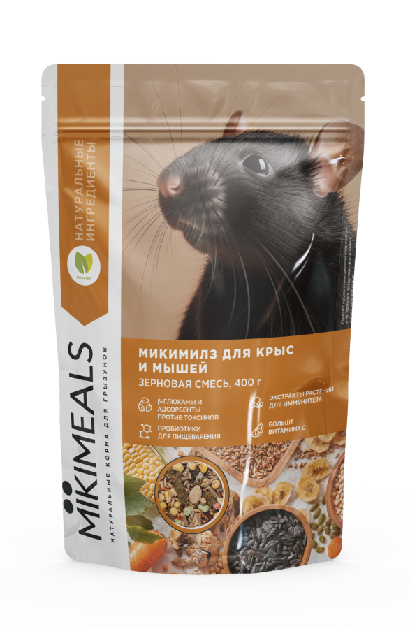 MIKIMEALS Корм для крыс и мышей (400 г) - фото