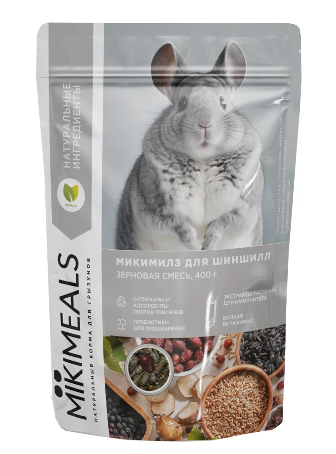 MIKIMEALS Корм для шиншилл (400 г) - фото