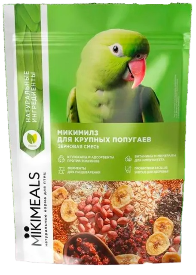 MIKIMEALS Корм для крупных попугаев (400 г) - фото