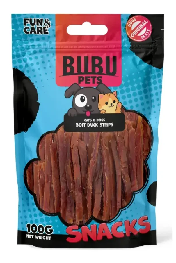 BUBU Pets Мини полоски из утки (100 г)  - фото