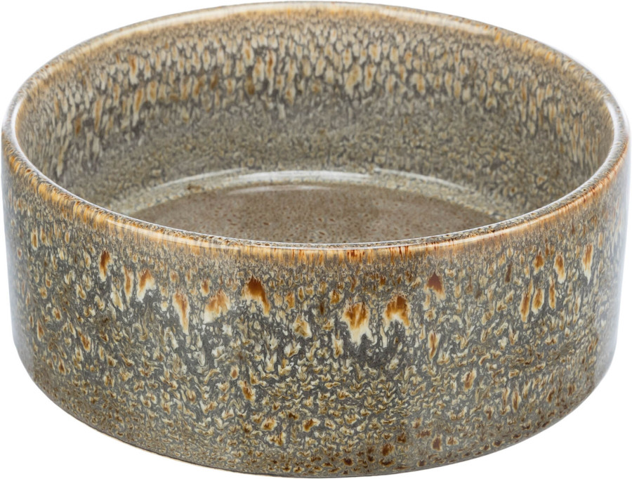 TRIXIE Ceramic Bowl Миска керамическая коричневая (900 мл, 16 см) - фото