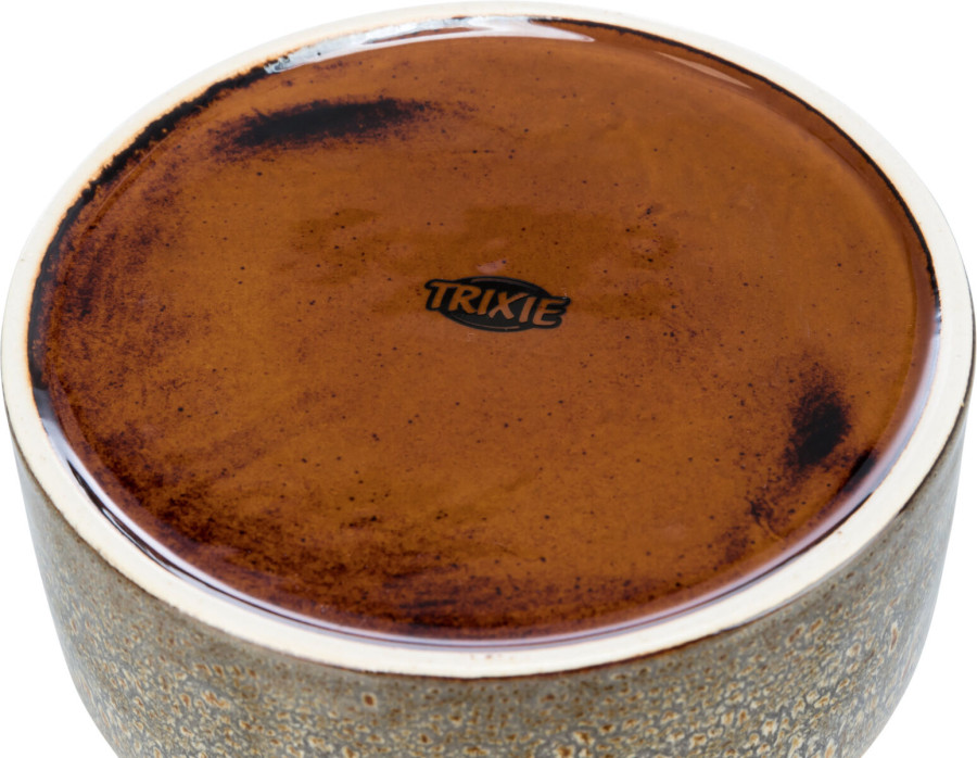 TRIXIE Ceramic Bowl Миска керамическая коричневая (900 мл, 16 см) - фото2