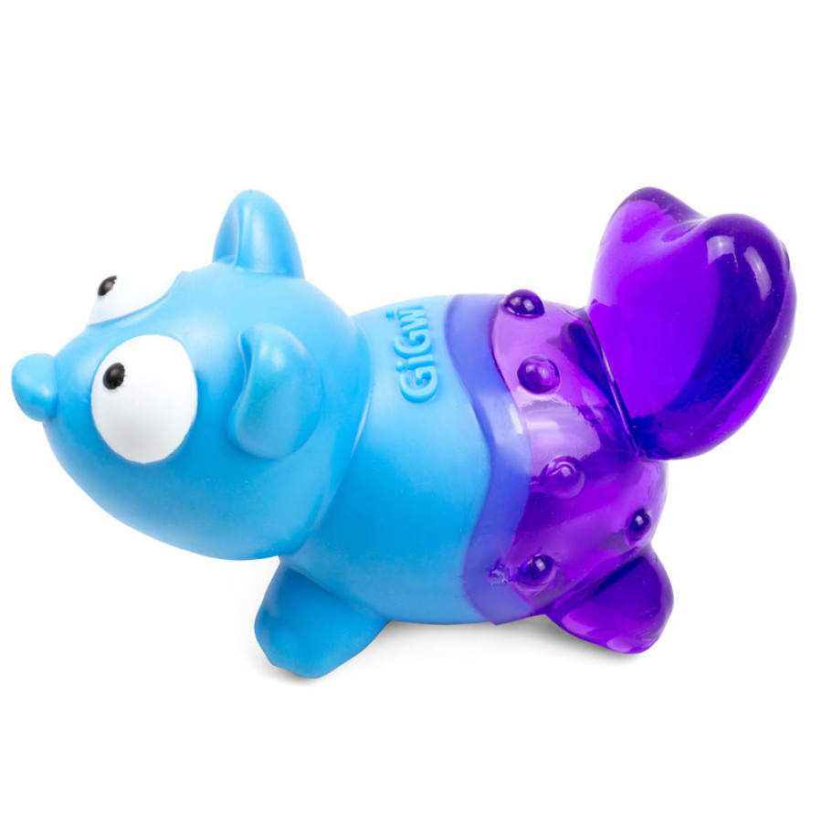 GiGwi Suppa Puppa Лисичка синяя с пищалкой, для щенков (8 см) - фото