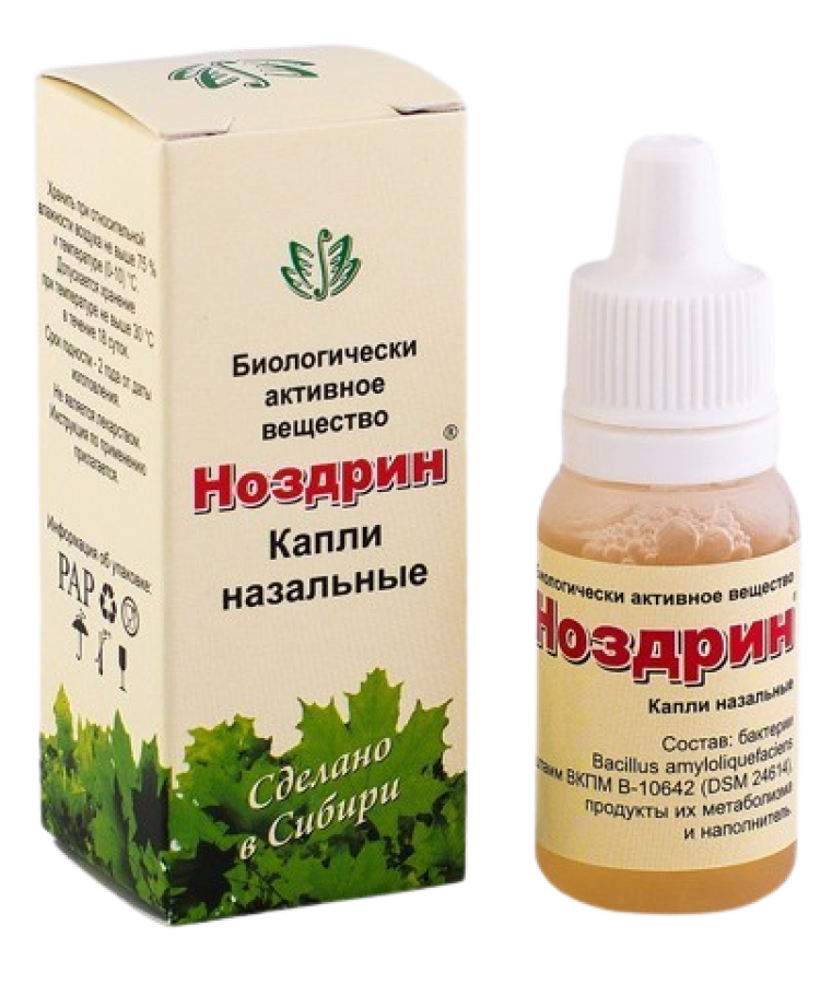 t° НОЗДРИН БАВ Капли назальные (10 мл) - фото