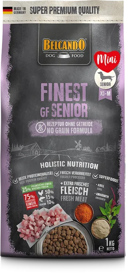 BELCANDO FINEST GRAIN-FREE SENIOR (1 кг) для пожилых собак мелких и средних пород - фото