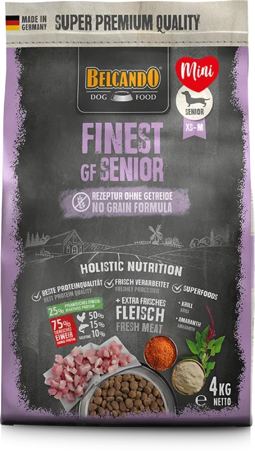 BELCANDO FINEST GRAIN-FREE SENIOR (4 кг) для пожилых собак мелких и средних пород - фото