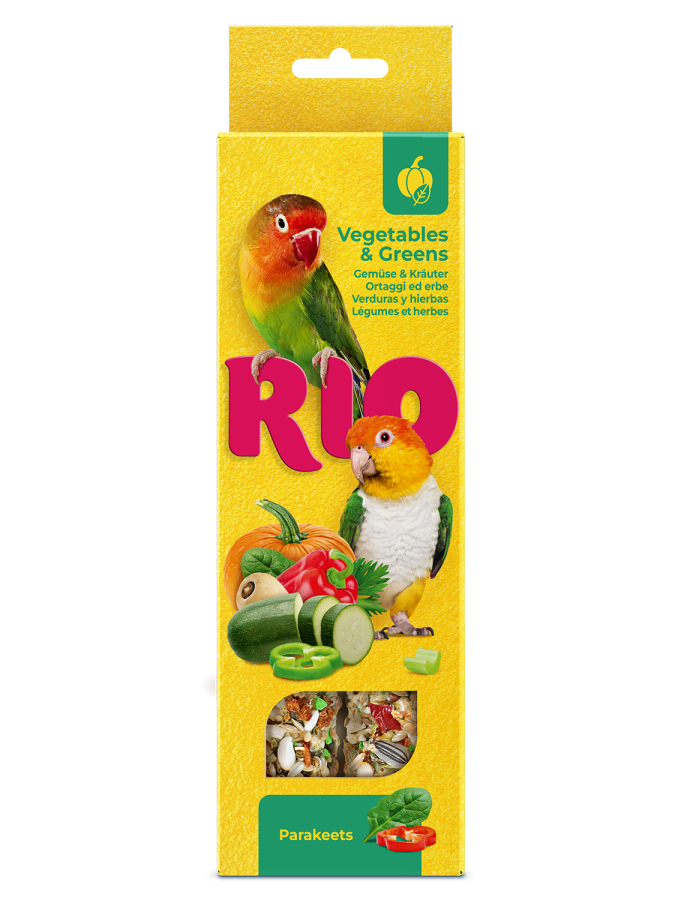 RIO Палочки для средних попугаев с овощами и зеленью (2 x 75 г) - фото, картинка RIO Палочки для средних попугаев с овощами и зеленью (2 x 75 г) - фото