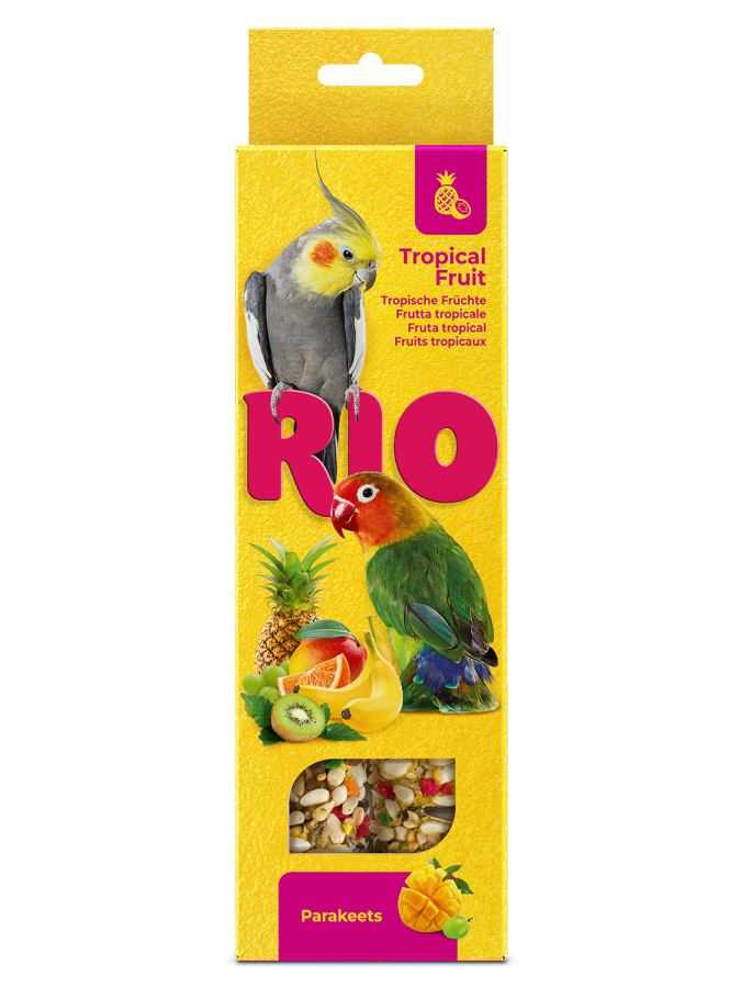 RIO Палочки для средних попугаев с тропическими фруктами (2 x 75 г) - фото, картинка RIO Палочки для средних попугаев с тропическими фруктами (2 x 75 г) - фото
