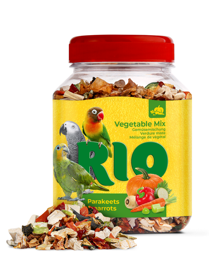 RIO Овощная смесь. Лакомство для средних и крупных попугаев (150 г) - фото