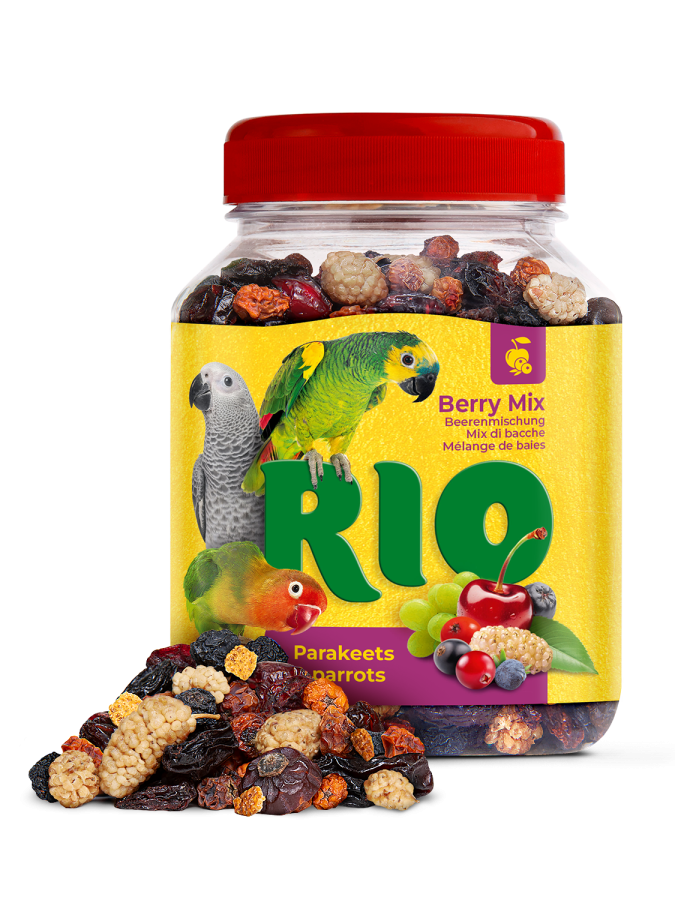 RIO Ягодная смесь. Лакомство для средних и крупных попугаев (190 г) - фото