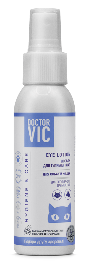 ЛОСЬОН Doctor VIC лосьон для гигиены глаз для собак и кошек (100 мл) - фото