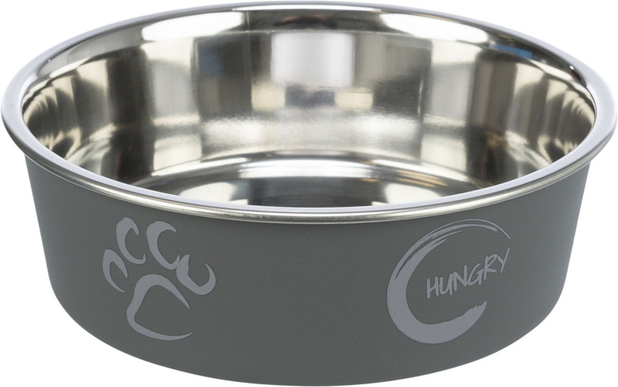 TRIXIE Миска из нержавеющей стали с пластиковым покрытием (450 мл) - фото2