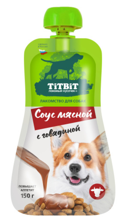 TiTBiT Соус мясной с говядиной лакомство для собак (150 г) - фото